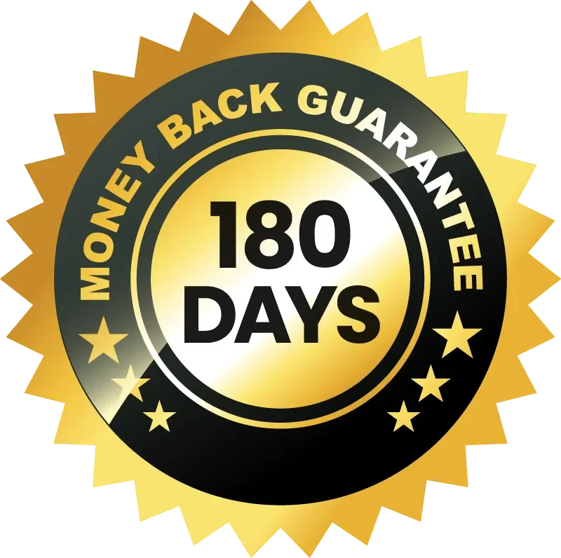 RostaVive™ 180-Day Money-Back Guarantee Seal – Risk-Free Prostate Health Support